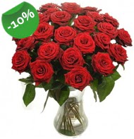 Vazo içerisinde 25 adet kırmızı gül  Malatya çiçek servisi , çiçekçi adresleri 