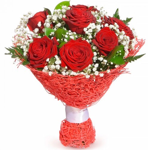 7 adet kırmızı gül buketi  Malatya 14 şubat sevgililer günü çiçek 