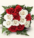  Malatya internetten çiçek siparişi  10 adet kirmizi beyaz güller - anneler günü için ideal seçimdir -