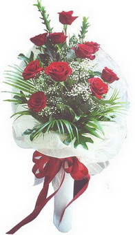  Malatya online çiçek gönderme sipariş  10 adet kirmizi gülden buket tanzimi özel anlara