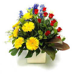  Malatya çiçek online çiçek siparişi  9 adet gül ve kir çiçekleri cam yada mika vazoda