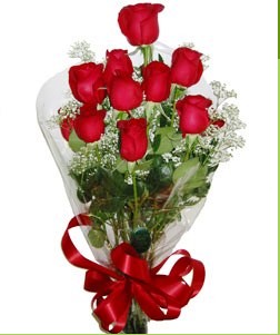  Malatya kaliteli taze ve ucuz çiçekler  10 adet kırmızı gülden görsel buket