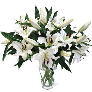  Malatya internetten çiçek satışı  3 dal görsel casablanca vazo tanzimi